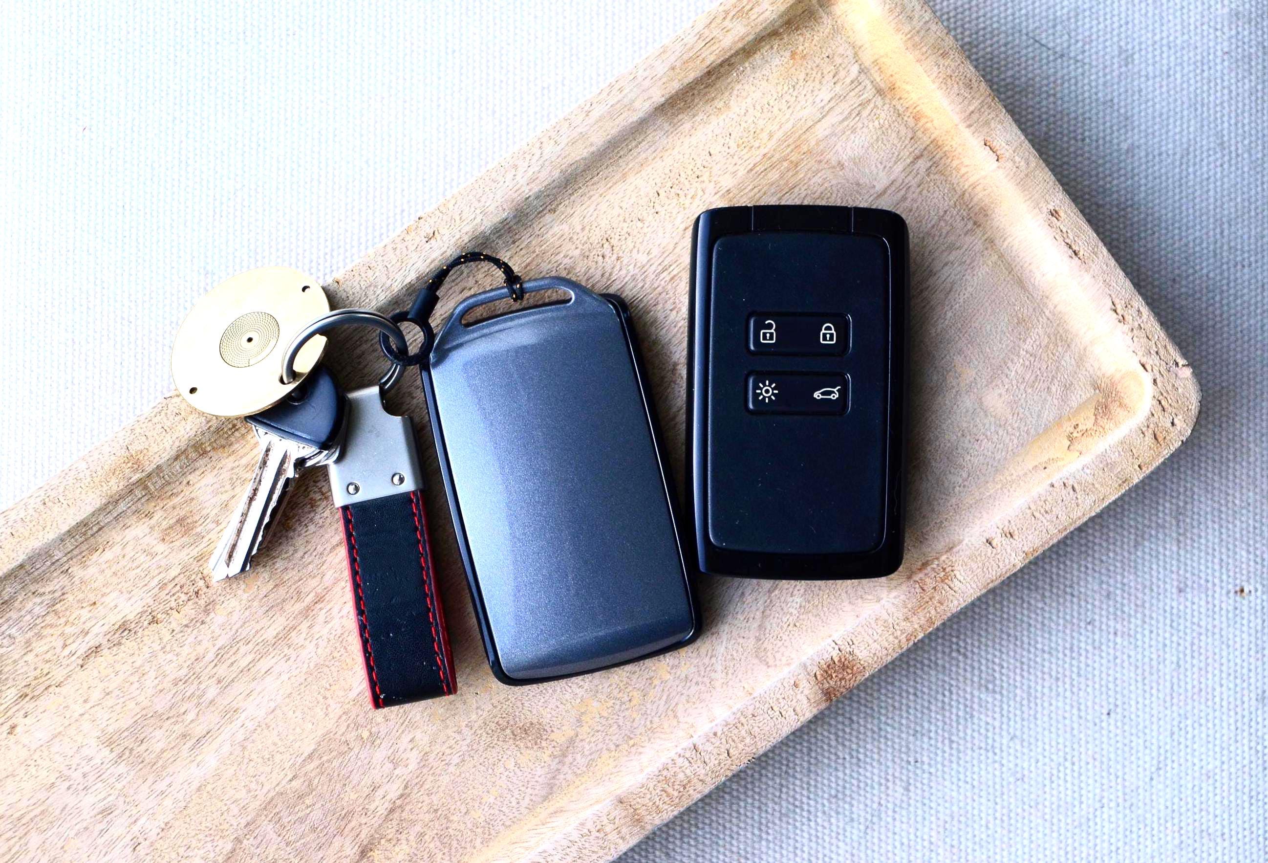 Leder‑Etui Für Dacia Logan Stepway/Jogger Schlüssel‑Fernbedienung – Schwarz