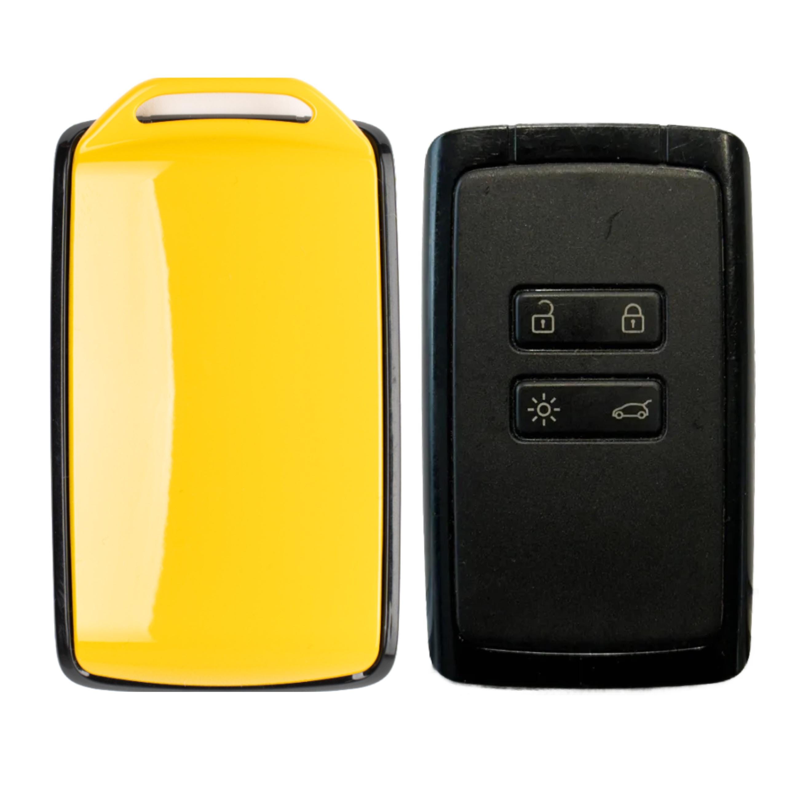 YELLOW POP R5 Hands-free card key shell compatible with Renault Dacia made in France