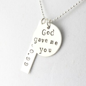 God Gave Me You Necklace Mother's Day Gift For Mom Personalized Necklace Wedding Necklace With Date Custom Mother's Necklace image 3