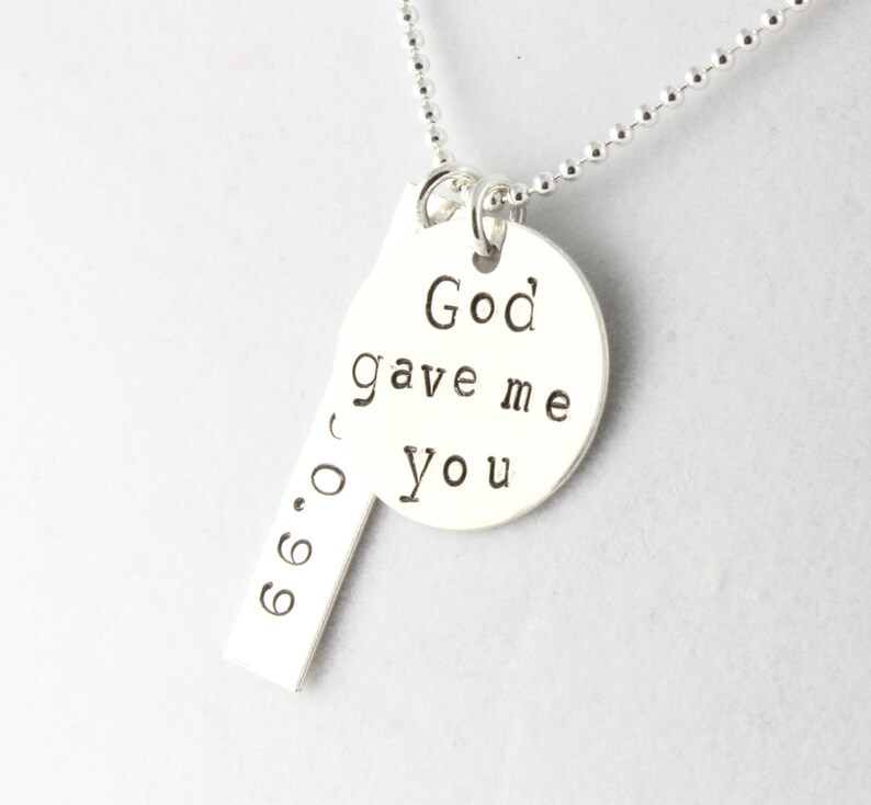 God Gave Me You Necklace Mother's Day Gift For Mom Personalized Necklace Wedding Necklace With Date Custom Mother's Necklace image 3