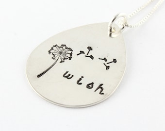 Dandelion Necklace - Wish Necklace - Gift For Graduate - Sterling Silver Necklace - Graduation Gift - Graduate Gift - Dandelion Wish Jewelry