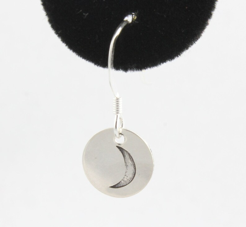 Sun and Moon Sterling Silver Earrings Dangle Earrings Hand Etsy