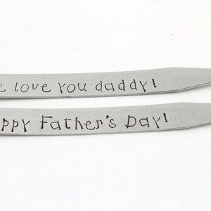 Regalo del día del padre para papá - Estancias de cuello de acero inoxidable personalizadas para hombres - Refuerzos estampados a mano personalizados - Estancias de camisa - Abuelo
