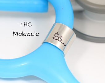 THC Molecule Stethoscope Charm, Stethoscope Tag, Stethoscope Jewelry, Stethoscope ID Ring, Stethoscope Bling, Nurse Graduation Gift, Dr Gift