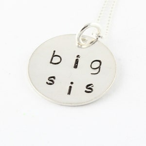 Little Sister and Big Sister Necklaces Sister Gifts New Baby Gifts Sibling Sterling Silver Gifts Christmas Gift image 2