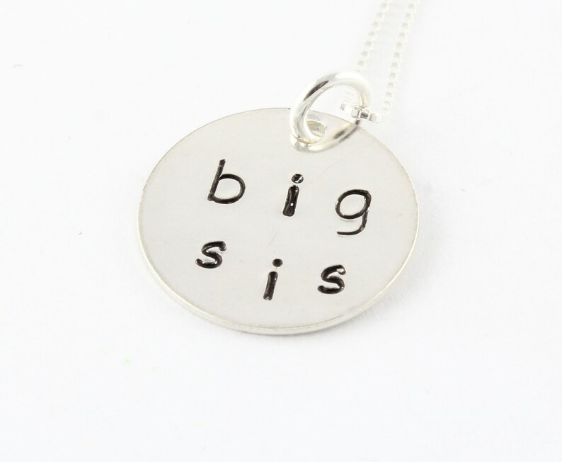 Little Sister and Big Sister Necklaces Sister Gifts New Baby Gifts Sibling Sterling Silver Gifts Christmas Gift image 2