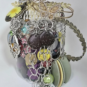 Custom Jewelry Jar, Jewelry Box, Curated Jewelry Jars Vintage Necklaces, Bracelets, Rings, Earrings, Pins & Trinkets, Whimsy Jewelry, Forest