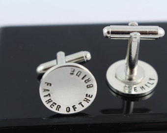 Secret Message Cufflinks - Father of the Bride Cufflinks - Wedding Gift For Dad - Personalized Cuff Links - Sterling Silver Cufflinks