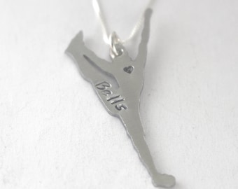 Cheerleader Halskette - Personalisierte Cheer Halskette - Cheer Coach Geschenk - individuelle Halskette - Silber Halskette - Geschenk für Cheerleader