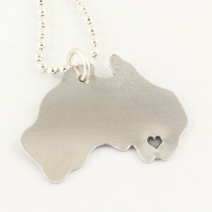 Australien Halskette - Australien Karte Halskette - I Heart Australia - Karte Schmuck - Bester Freund Geschenk - Australien Charm - Umzug Geschenk