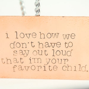 Personalized Copper Wallet Card - Wallet Insert - Metal Card - Christmas Gift - Custom Gift for Dad or Grandpa - Handstamped Card