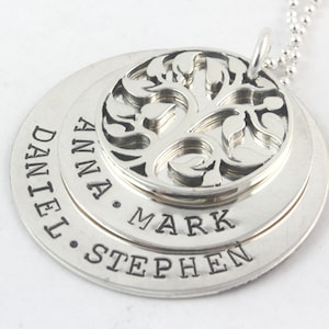Tree of Life Necklace - Custom Necklace - Personalized Necklace - Family Necklace - Sterling Silver Necklace - Mother&#39;s Day Gift for Mom