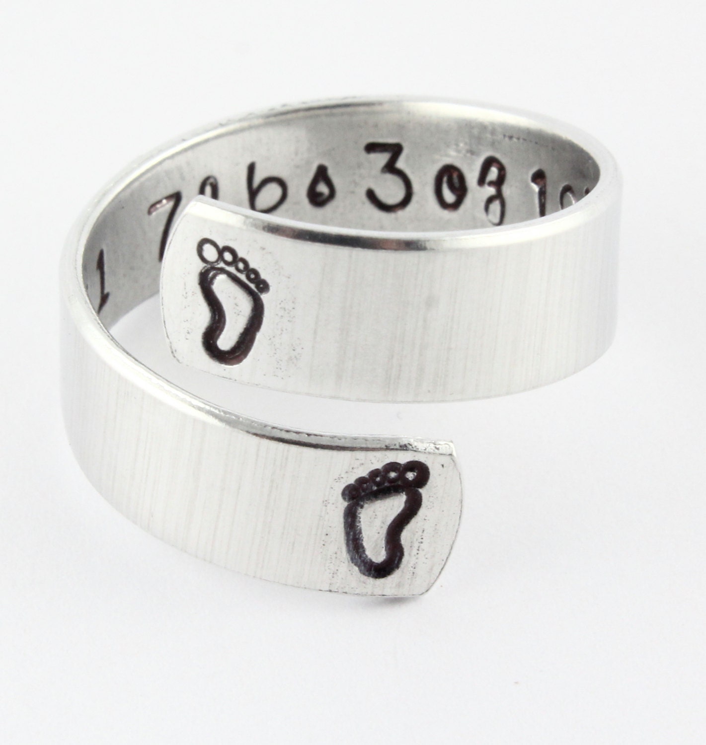 New Mom Ring Wrap Ring Silver Ring Twist Ring Baby Etsy