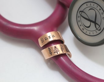 Stethoscope ID Tag - Stethoscope Name Tag - Nurse Appreciation Gift - Stethoscope Charm - Nurse Graduation Gift - Doctor Gift - RN Gift - Dr