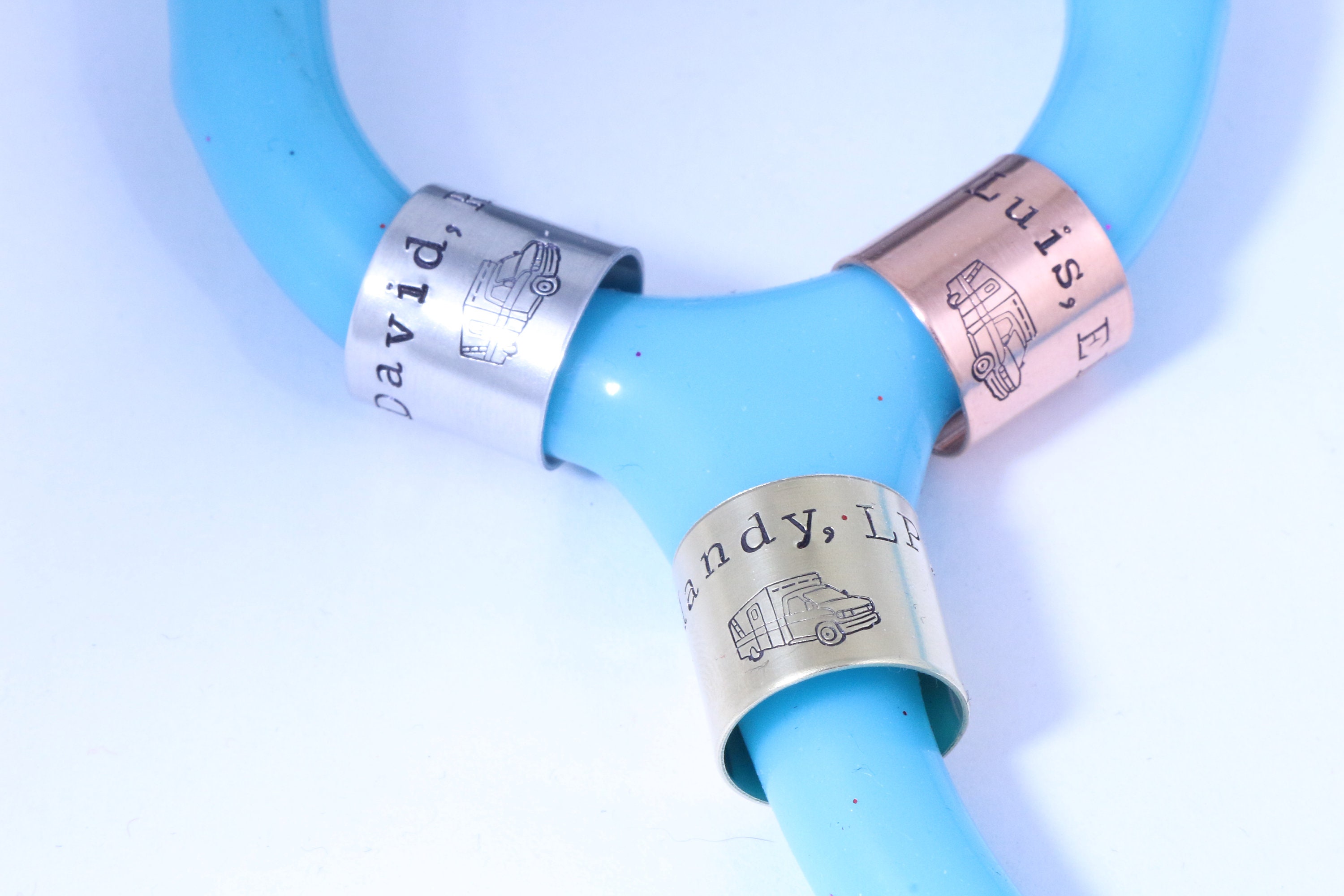 Ambulance Stethoscope ID Tag, Paramedic Stethoscope Name Tag, Medical Charm, Med School Gift, Stethoscope Ring, Personalized Stethoscope Tag