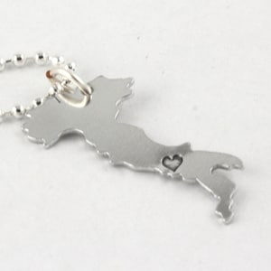 Italy Necklace - Italy Keychain - Country Outline Keychain - Long Distance Romance Gift - Destination Wedding Gift - Personalized Necklace