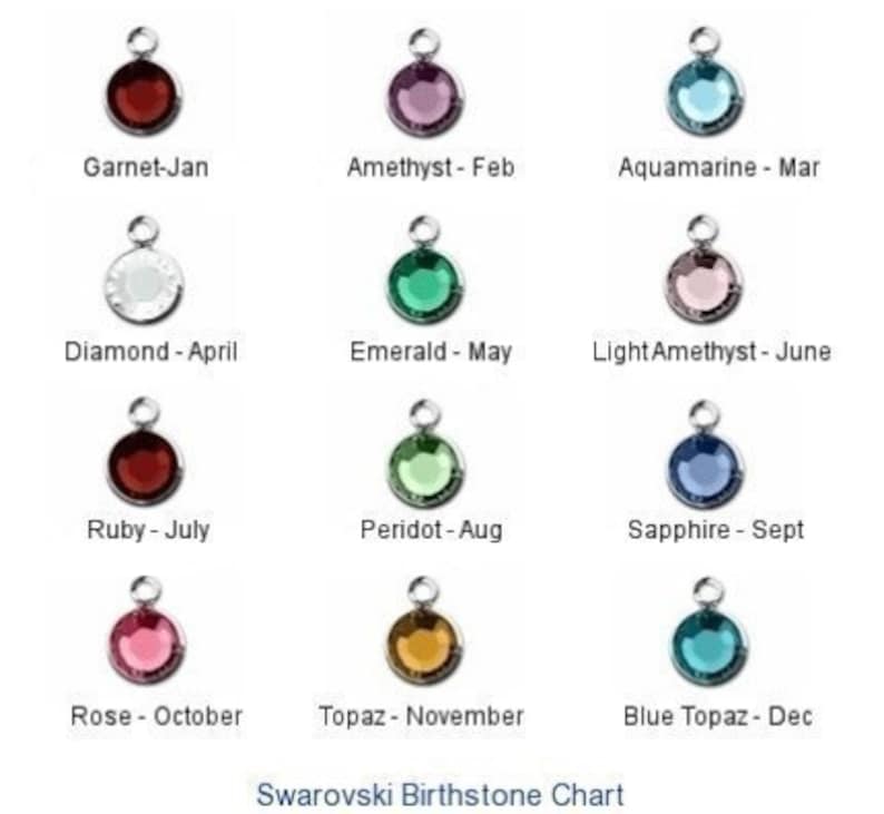 Personalized Birthstone Keychain Custom Key Chain Etsy