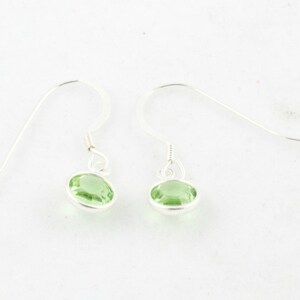Sterling Silver Birthstone Dangle Earrings - January February March April May June July August September October November December