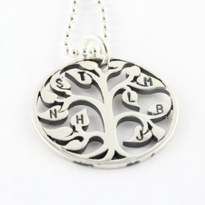 Mother&#39;s Day Gift for Mom - Tree of Life Necklace - Initial Necklace - Sterling Silver Necklace - Grandmother Gift - Tree Necklace - Custom
