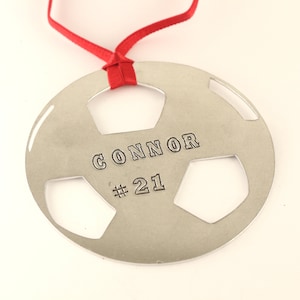 Soccer Ornament - Soccer Christmas Ornament - Custom Soccer Ornament - Personalized Ornament - Soccer Coach Gift - Soccer Ball Ornament