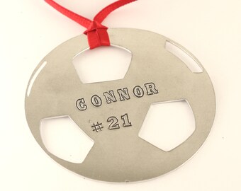 Soccer Ornament - Soccer Christmas Ornament - Custom Soccer Ornament - Personalized Ornament - Soccer Coach Gift - Soccer Ball Ornament