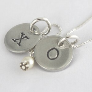 XO Necklace - Valentine&#39;s Day Necklace - Silver Necklace - Hugs and Kisses Necklace - Valentine&#39;s Day Gift - Gift For Girlfriend
