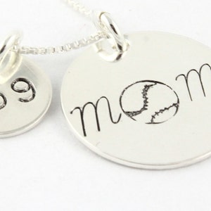 Sports Mom Necklace - Custom Necklace - Sterling Silver Necklace - Baseball Mom Necklace - Football Mom Necklace - Basketball Mom Necklace