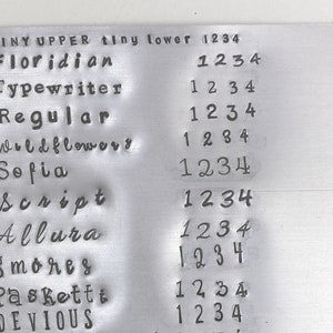 Fonts available for stethoscope tags.
