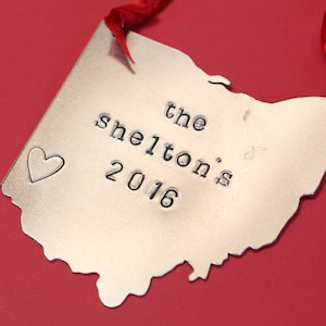 Ohio Christmas Ornament - Ohio State Ornament - OH Christmas Ornament - Tree Ornament - Personalized Ohio Ornament - Custom Ornament - 2021