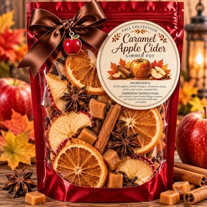 Caramel Apple Cider Simmer Pot | Fall Stovetop Potpourri | Autumn Home Fragrance | Cozy Fall Gift | Housewarming Gift | Fall Simmering Pot