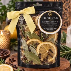 Kit de olla de protección con cristal - Ritual de limpieza energética - Popurrí para estufa - Olla de protección para el hogar - Espiritual - Calentador de velas