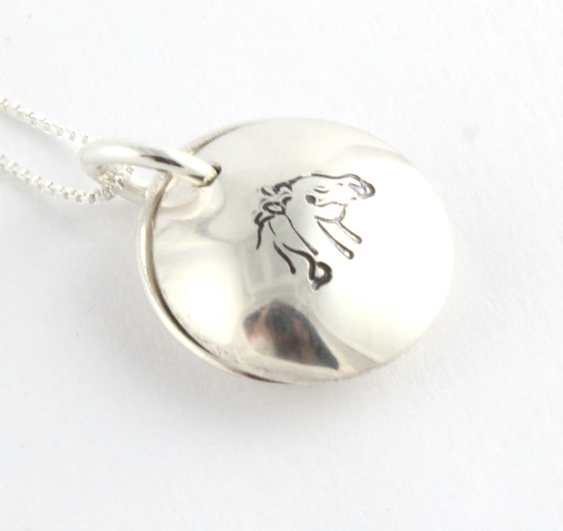 Personalized Necklace Horse Gift Sterling Silver Necklace Horse Necklace Horseback Rider Gift Locket Necklace -Birthstone Necklace