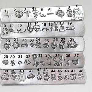 Picture stamps available for stethoscope tags.