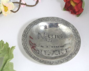 Nurse Gift - Ring Holder - Ring Dish - Ring Plate - Ring Bowl - Sieraden Dish - Trinket Dish - Silver Trinket Tray - Gepersonaliseerde Dish