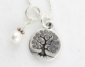 Tree of Life Necklace - Sterling Silver Necklace - Charm Necklace - Family Necklace - Gift For Mom - Mother's Necklace - Valentine's Day