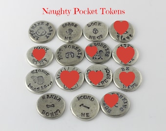 Sexy Pocket Token - Valentine's Day Gift For Him - Custom Pocket Coin - XRated Pocket Token - Sex Coin - Sex Token - Boyfriend Gift -Message