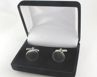 Cufflinks Box - Cuff Links Box - Men's Box - Cufflink Holder - Black Velvet Cufflinks Container - Gift Box