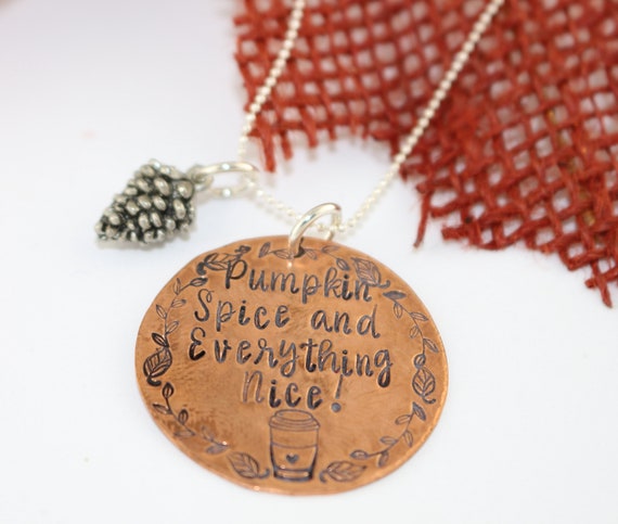Pumpkin Spice Necklace Fall Necklace 