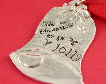 Pewter Bell Christmas Ornament - Family Ornament - Holiday Gift - 2021 Ornament - Keepsake Ornament - Silver Ornament - Bell Ornament