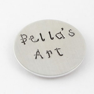 Personalized Refrigerator Magnet - Children&#39;s Art Magnet - Custom Magnet - Personalized Fridge Magnet - Silver Magnet - Cubicle Magnet