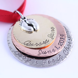 Baby&#39;s First Christmas Ornament - Baby&#39;s 1st Christmas Ornament - Personalized Ornament - New Baby Gift - 2023 Ornament - Custom Ornament