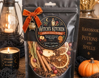 Kit per pentola a cottura lenta di Halloween / Miscela botanica della cucina della strega / Regalo autunnale per pentola a cottura lenta / Potpourri da fornello / Regalo spettrale / Decorazioni autunnali / A cottura lenta