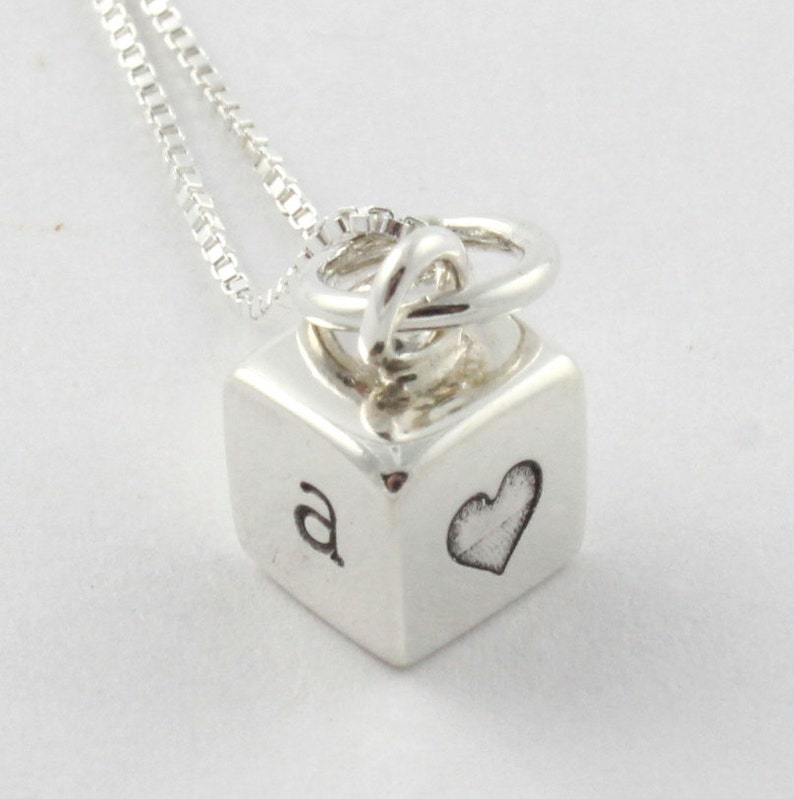 Personalised cube necklace Clearance
