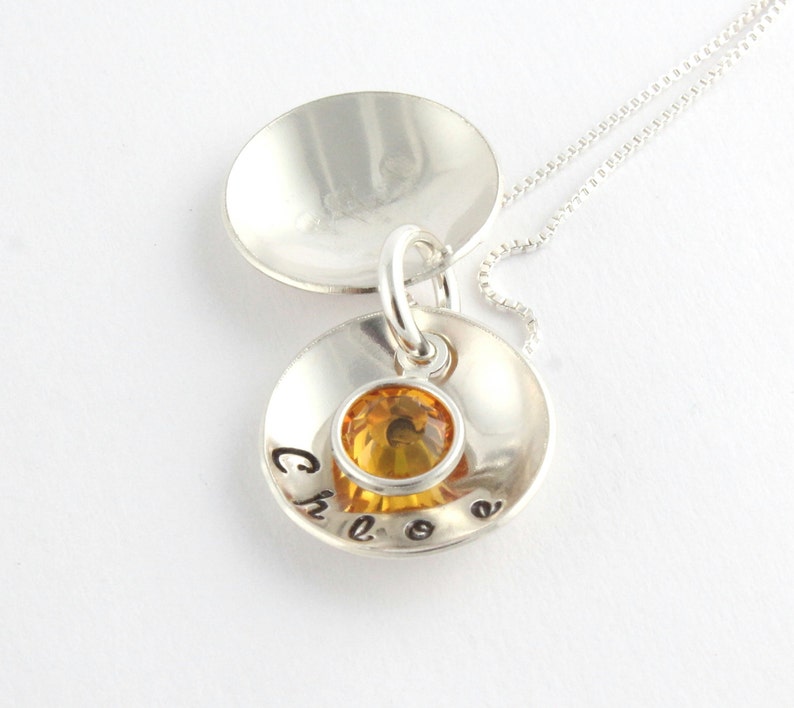 Personalized Necklace Horse Gift Sterling Silver Necklace Horse Necklace Horseback Rider Gift Locket Necklace -Birthstone Necklace