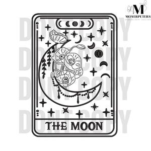 Diseños de bordado de la luna, diseño de bordado del tarot de la luna, patrón de bordado mágico, 5 tamaños, bordado de moda