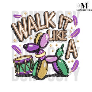 Borduurontwerpen Mardi Gras-hond, Fleur De Lis-borduurontwerp, Mardi Gras-borduurpatroon, 5 maten, trendy borduurwerk