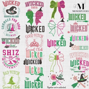 22+ The Musical 2024 Embroidery Designs, Wicked Embroidery Design, Trending Embroidery Pattern, 4 Sizes, Trendy Embroidery