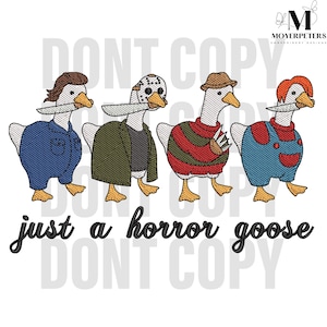 Horror Goose Embroidery Designs, Halloween Goose Monsters Embroidery Design, Halloween Embroidery Pattern, 5 Sizes