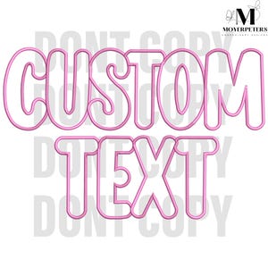 Custom Embroidery Font 4&quot; 5&quot; 6&quot; 7&quot; 8&quot; 9&quot; 10&quot; Format bx dst exp hus jef pes sew shv vip vp3 xxx Machine Embroidery - Instant Download