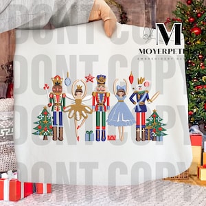 Characters Christmas Embroidery Designs, Nutcracker Ballet Embroidery Design, Mouse King and Clara Embroidery Pattern, 5 Sizes